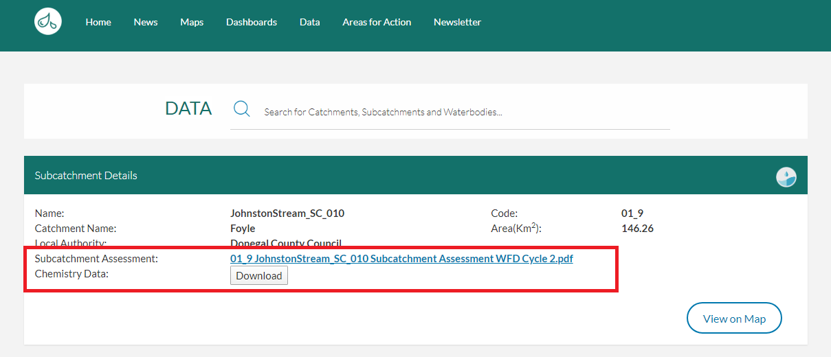 Catchments.ie changes: chemistry data downloads - Catchments.ie ...